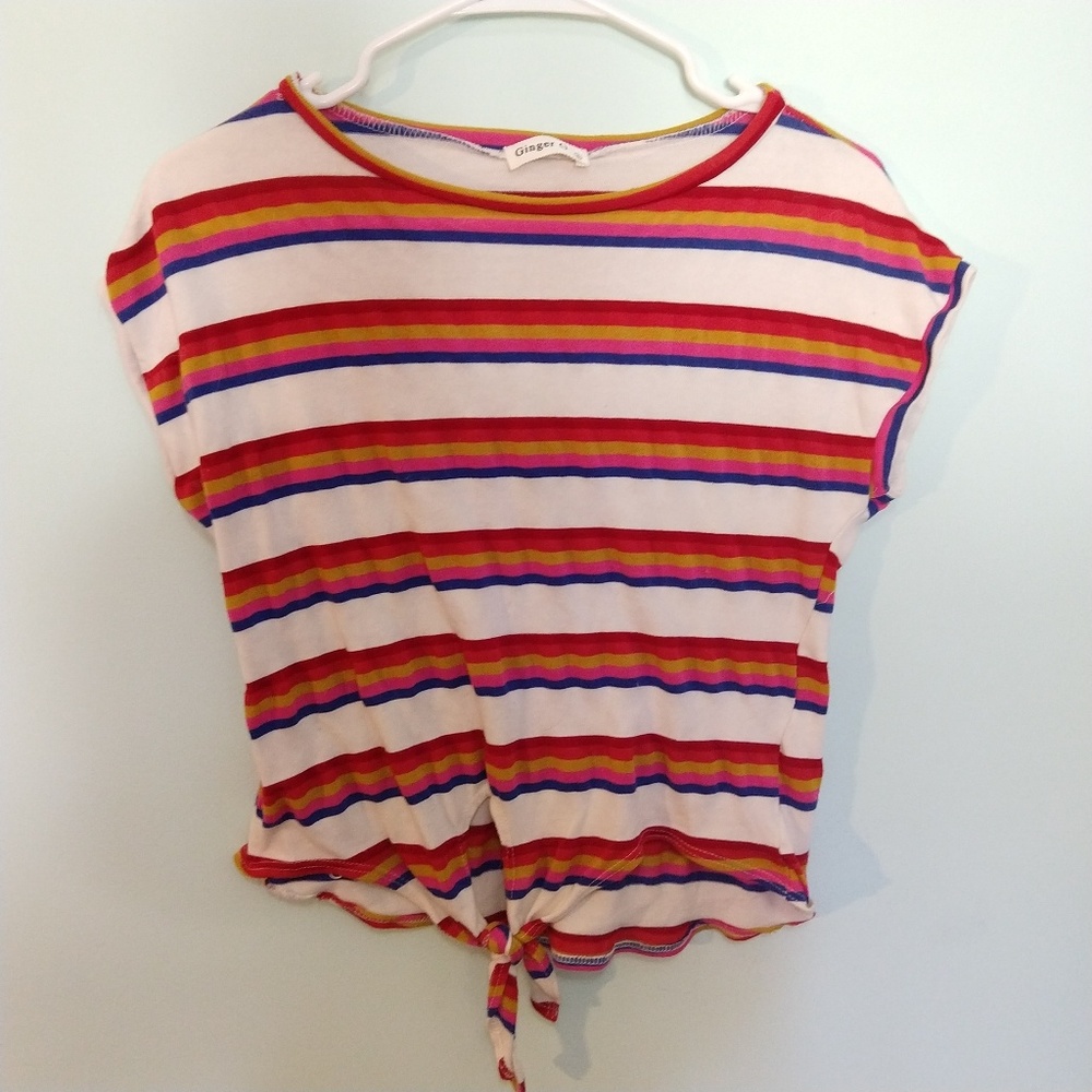 Rainbow Knit Crop Top
